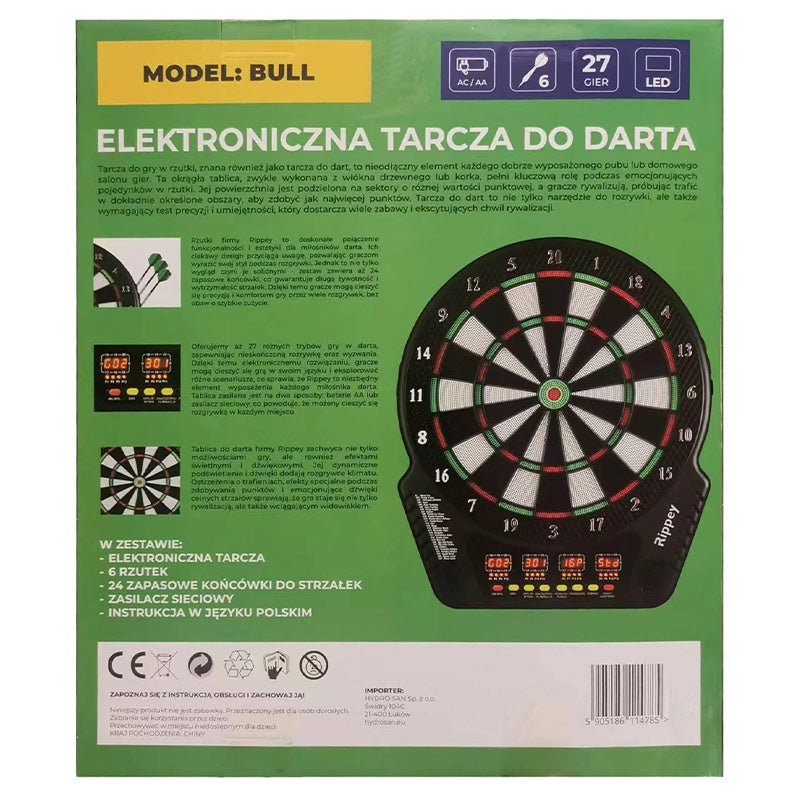DART TARCZA ELEKTRONICZNA DO GRY W RZUTKI BULL BULL
