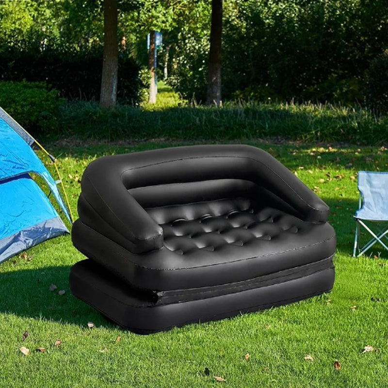 DMUCHANA SOFA MATERAC POMPOWANY 5w1 CZARNA 198x138 CM BALLO-SOFA