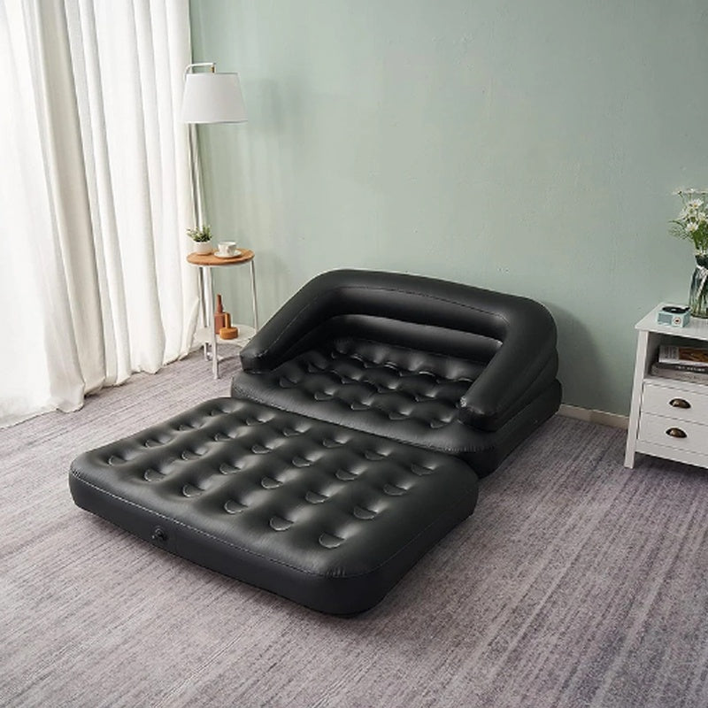 DMUCHANA SOFA MATERAC POMPOWANY 5w1 CZARNA 198x138 CM BALLO-SOFA