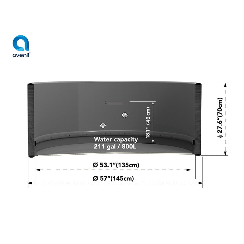 DMUCHANE SPA OGRODOWE BASEN 2-4 OS. AVENLI MILAN 90 DYSZ ZESTAW 145x70 MILAN-145