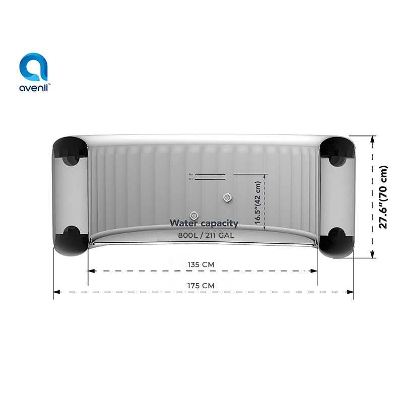 DMUCHANE SPA OGRODOWE BASEN 2-4 OS. AVENLI VENICE 110 DYSZ ZESTAW 175x70 VENICE-175