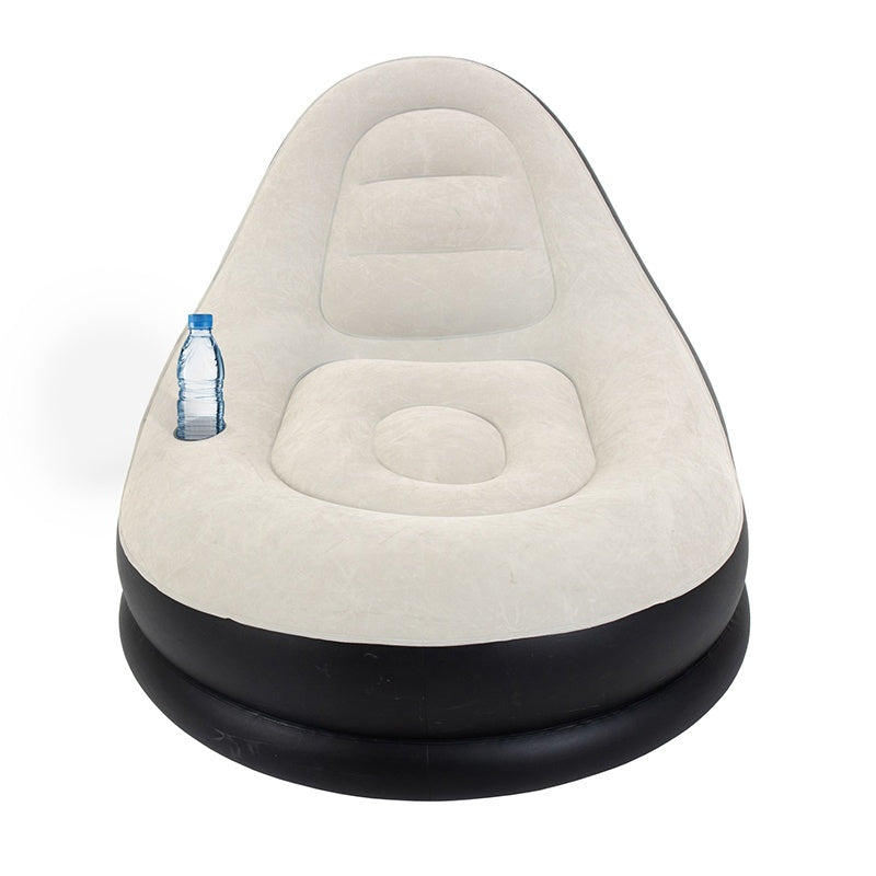 FOTEL DMUCHANY POMPOWANY Z PODNOŻKIEM PUFĄ NA PLAŻĘ OGRÓD COMFY COMFY