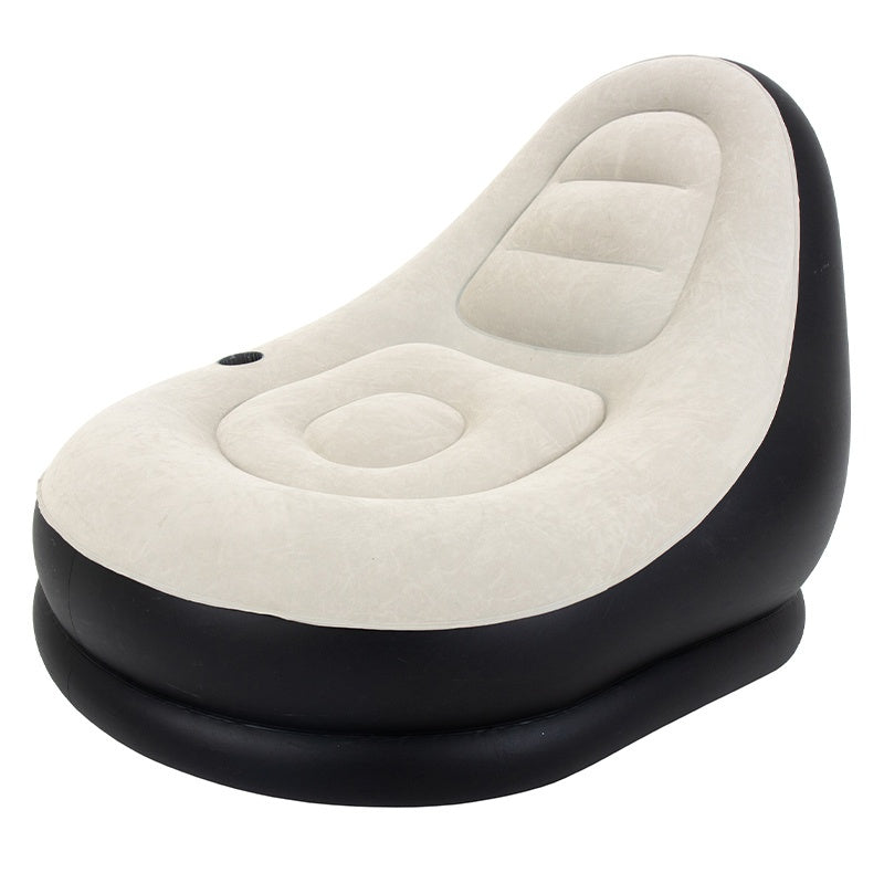 FOTEL DMUCHANY POMPOWANY Z PODNOŻKIEM PUFĄ NA PLAŻĘ OGRÓD COMFY COMFY