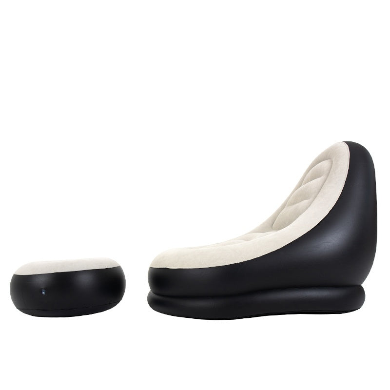 FOTEL DMUCHANY POMPOWANY Z PODNOŻKIEM PUFĄ NA PLAŻĘ OGRÓD COMFY COMFY