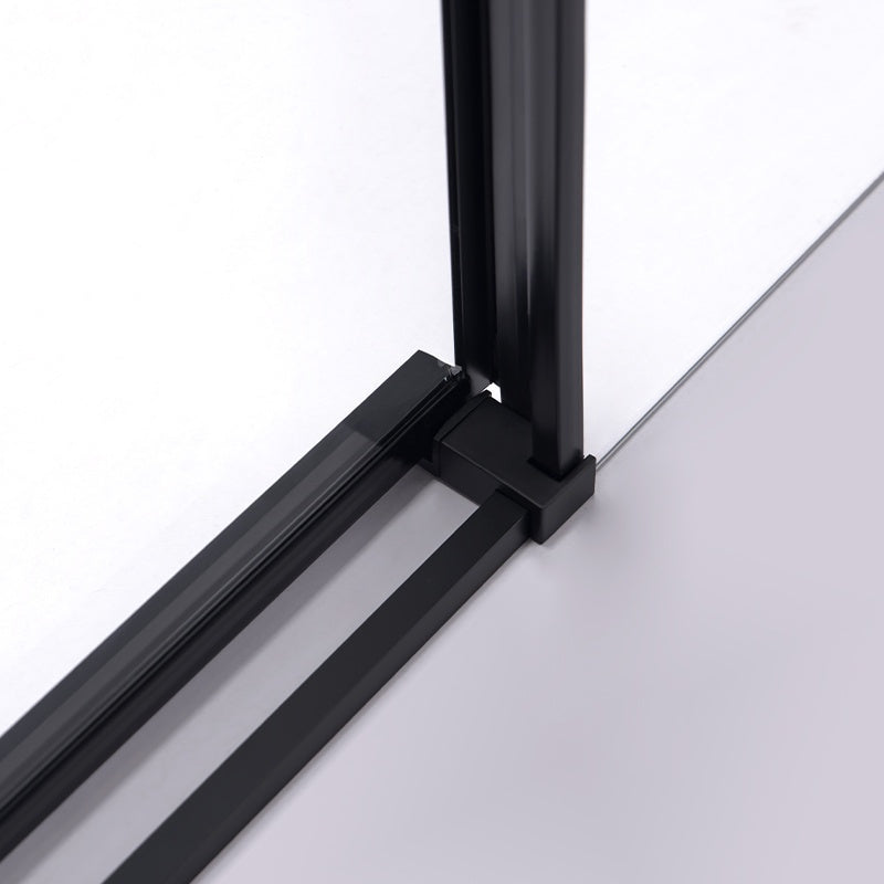 DRZWI PRYSZNICOWE SUPER SLIM NOVA CZARNE 130 CM 6 MM NOVA-BL-130