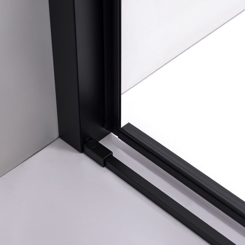 DRZWI PRYSZNICOWE SUPER SLIM NOVA CZARNE 130 CM 6 MM NOVA-BL-130