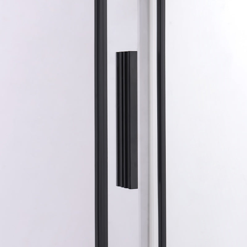 DRZWI PRYSZNICOWE SUPER SLIM NOVA CZARNE 130 CM 6 MM NOVA-BL-130