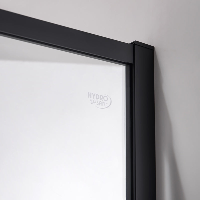 DRZWI PRYSZNICOWE SUPER SLIM NOVA CZARNE 130 CM 6 MM NOVA-BL-130