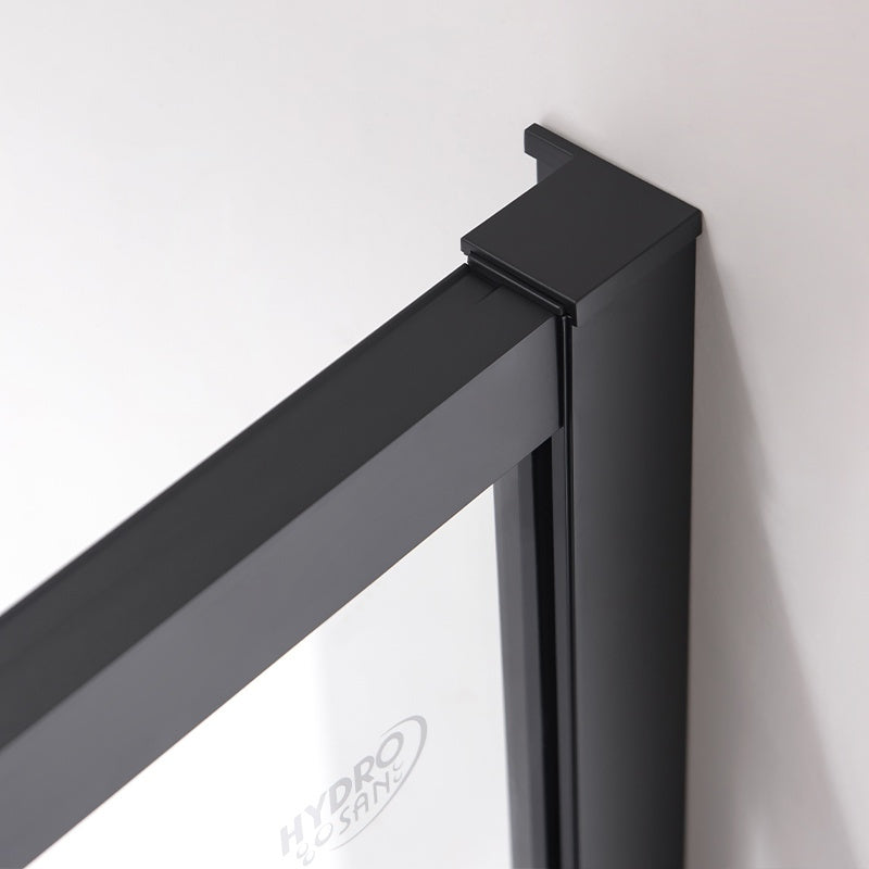 DRZWI PRYSZNICOWE SUPER SLIM NOVA CZARNE 130 CM 6 MM NOVA-BL-130