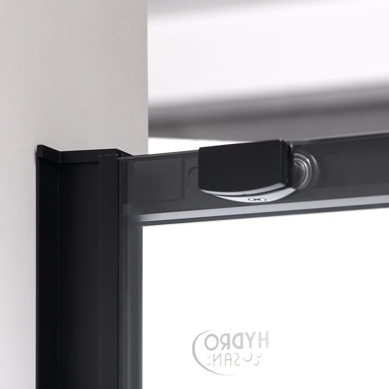 DRZWI PRYSZNICOWE SUPER SLIM NOVA CZARNE 130 CM 6 MM NOVA-BL-130