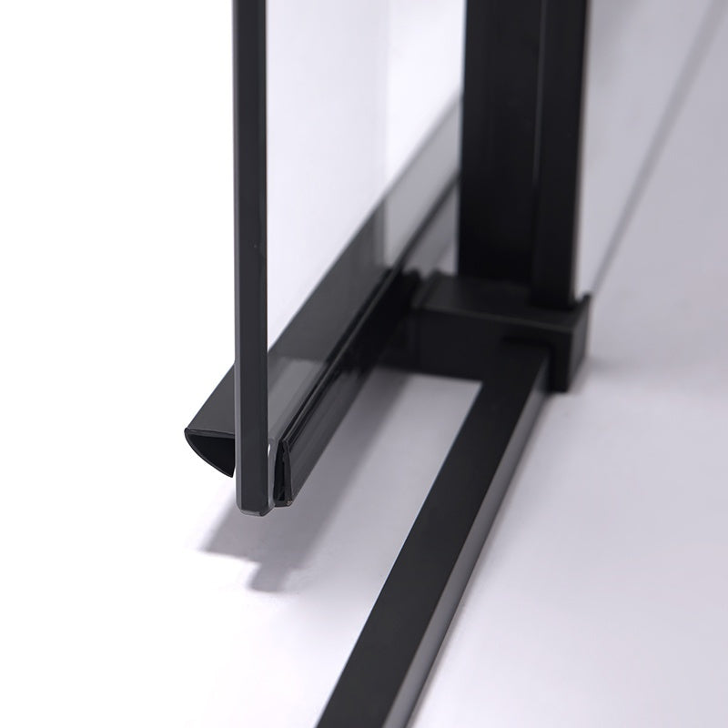 DRZWI PRYSZNICOWE SUPER SLIM NOVA CZARNE 130 CM 6 MM NOVA-BL-130