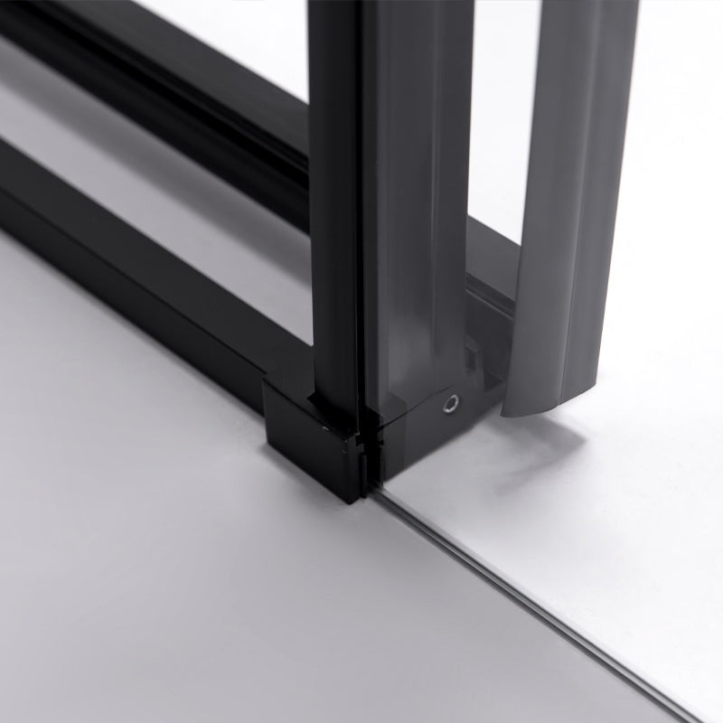 DRZWI PRYSZNICOWE SUPER SLIM NOVA CZARNE 130 CM 6 MM NOVA-BL-130