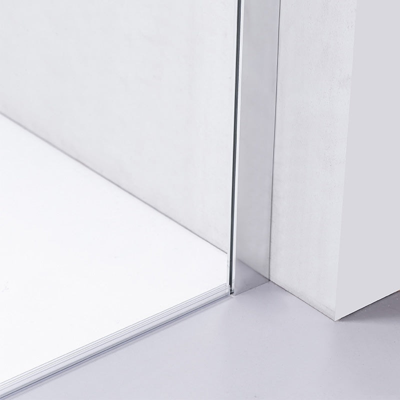 DRZWI PRYSZNICOWE Z BRODZIKIEM SH03B/SXL02C CHROM/BIAŁY 95-100/100x100 CM 8 MM SH03B+SXL02C-WH