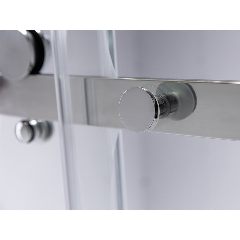 DRZWI PRYSZNICOWE Z BRODZIKIEM SH03B/SXL02C CHROM/BIAŁY 95-100/100x100 CM 8 MM SH03B+SXL02C-WH