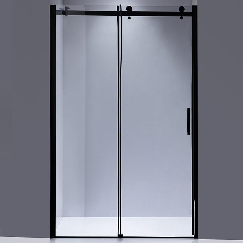 DRZWI PRYSZNICOWE Z BRODZIKIEM SH03B/ST03A CZARNE/BIAŁY 95-100/100x80 CM SH03B-BL+ST03A-WH