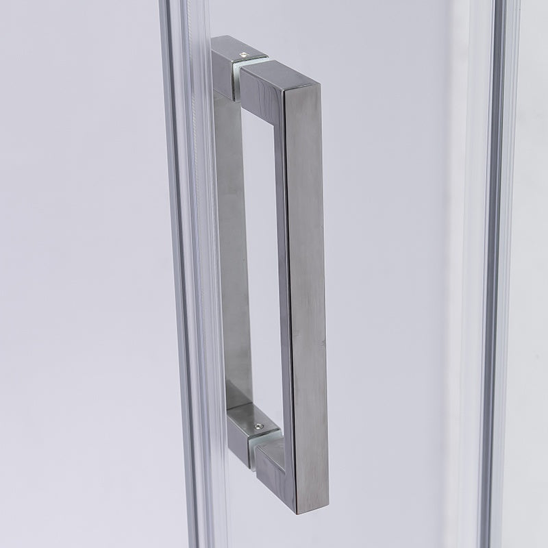 DRZWI PRYSZNICOWE Z BRODZIKIEM SH03D/ST05E CHROM/BIAŁY 115-120/120x70 CM SH03D+ST05E-WH