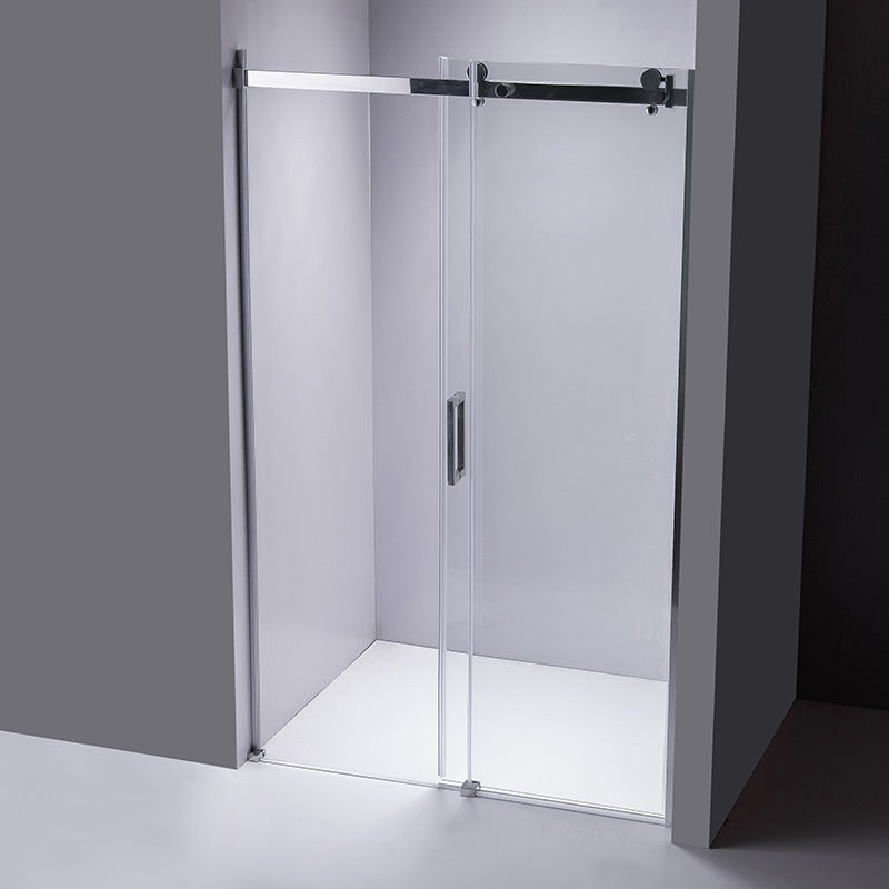 DRZWI PRYSZNICOWE Z BRODZIKIEM SH03B/SXL03C CHROM/CZARNY 95-100/100x80 CM SH03B+SXL03C-BL