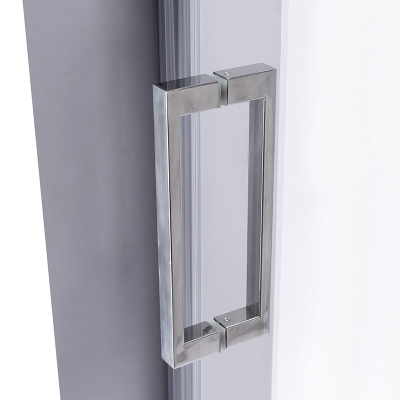 DRZWI PRYSZNICOWE + BRODZIK SH03B/ST03A CHROM/CZARNY 95-100/100X80 CM 8 MM SH03B+ST03A-BL