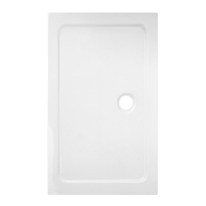 DRZWI PRYSZNICOWE Z BRODZIKIEM SH03D/ST05E CZARNE/BIAŁY 115-120/120x70 CM SH03D-BL+ST05E-WH
