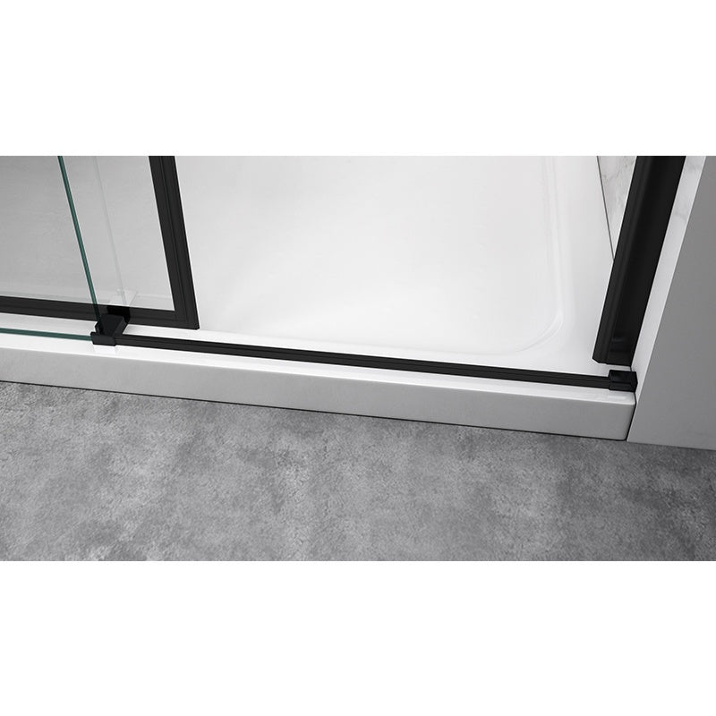 DRZWI PRYSZNICOWE KZ09D CZARNE 125-130 CM 8 MM KZ09D-BL-130