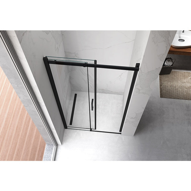 DRZWI PRYSZNICOWE KZ09C CZARNE 115-120 CM 8 MM KZ09C-BL-120