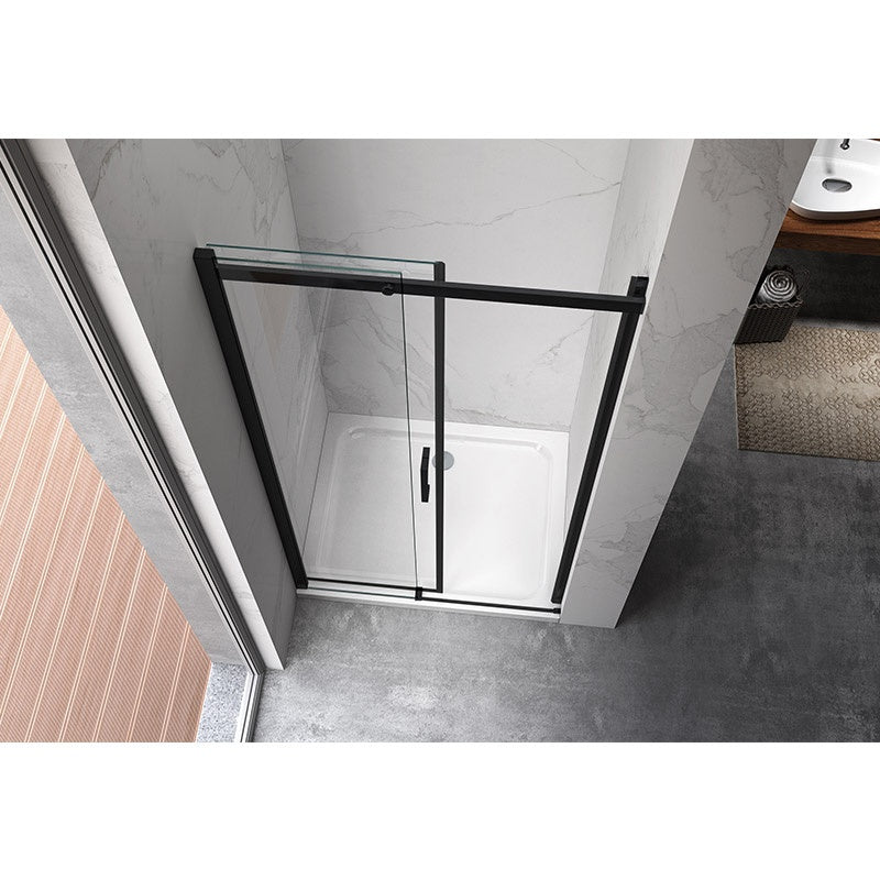 DRZWI PRYSZNICOWE KZ09C CZARNE 115-120 CM 8 MM KZ09C-BL-120