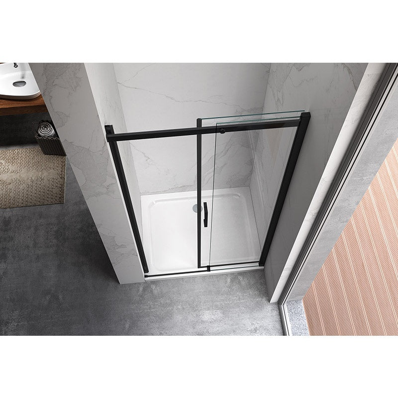 DRZWI PRYSZNICOWE KZ09C CZARNE 115-120 CM 8 MM KZ09C-BL-120