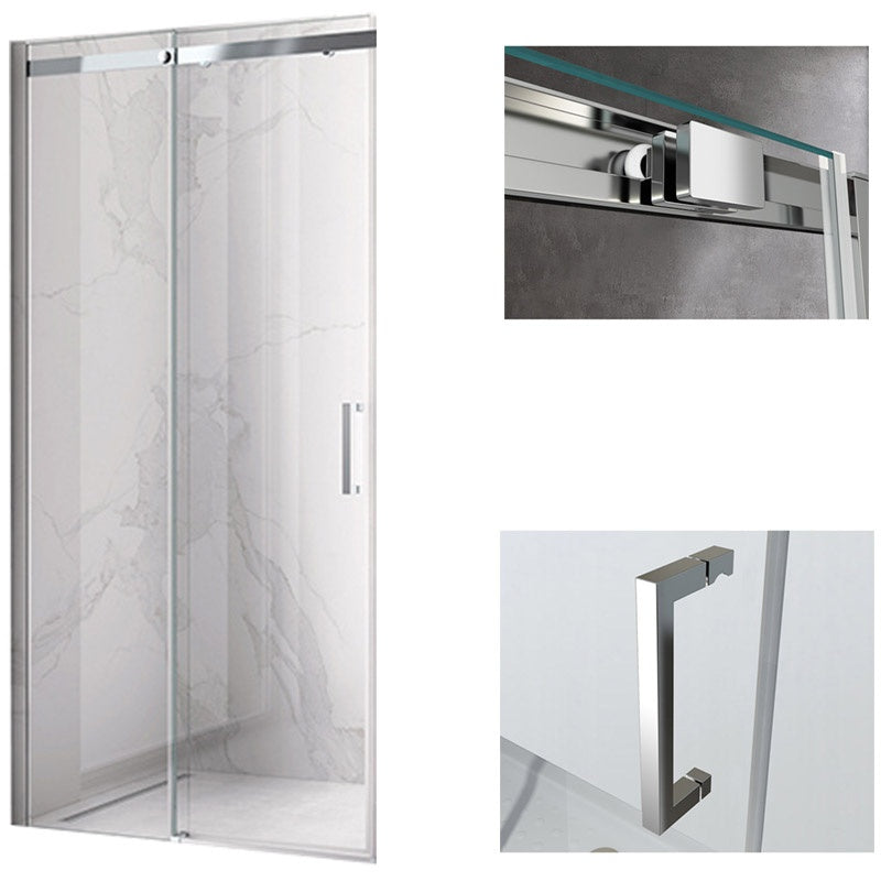 DRZWI PRYSZNICOWE KZ09E CHROM 135-140 CM 8 MM KZ09E-140
