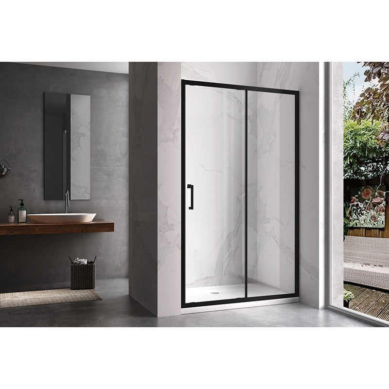 DRZWI PRYSZNICOWE KZ14C CZARNE 115-120 CM 6 MM KZ14C-BL-120