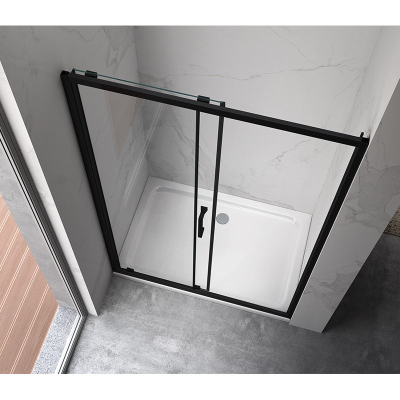 DRZWI PRYSZNICOWE KZ14C CZARNE 115-120 CM 6 MM KZ14C-BL-120