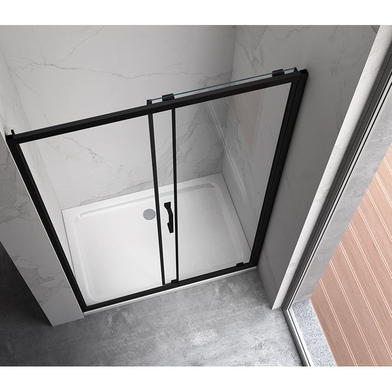 DRZWI PRYSZNICOWE KZ14C CZARNE 115-120 CM 6 MM KZ14C-BL-120