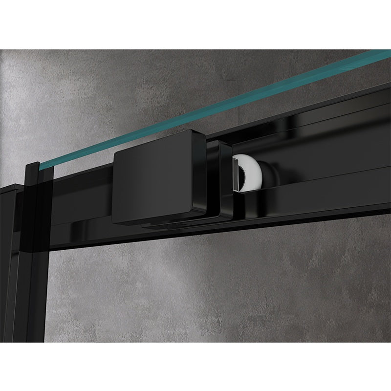 DRZWI PRYSZNICOWE KZ14D CZARNE 125-130 CM 6 MM KZ14D-BL-130