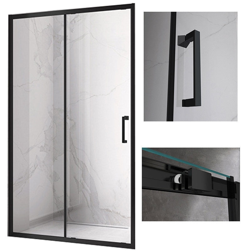 DRZWI PRYSZNICOWE KZ14C CZARNE 115-120 CM 6 MM KZ14C-BL-120