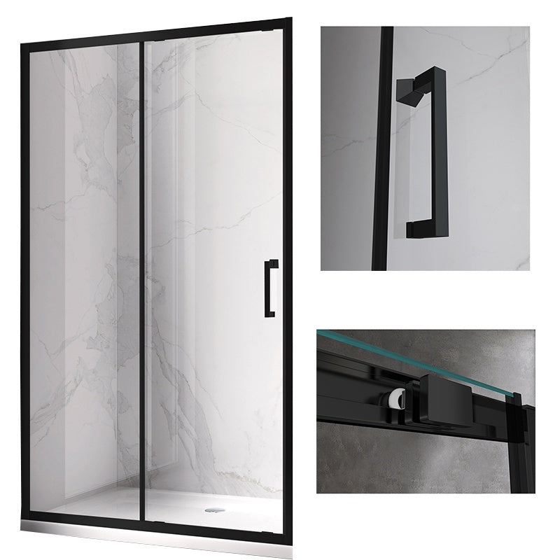 DRZWI PRYSZNICOWE KZ14D CZARNE 125-130 CM 6 MM KZ14D-BL-130