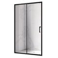 DRZWI PRYSZNICOWE KZ14D CZARNE 125-130 CM 6 MM KZ14D-BL-130