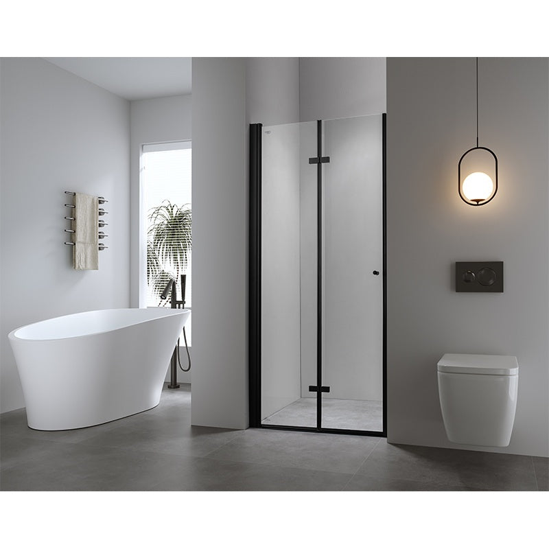 DRZWI PRYSZNICOWE SH01E CZARNE 120 CM 6 MM SH01E-BL-120