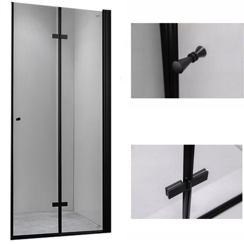 DRZWI PRYSZNICOWE SH01F CZARNE 130 CM 6 MM SH01F-BL-130