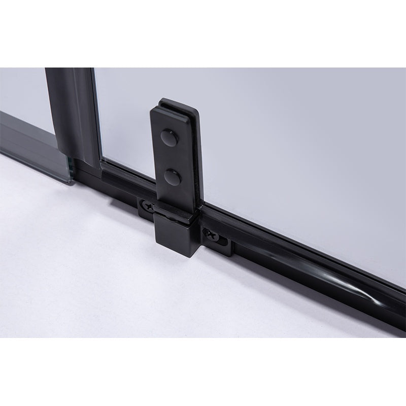 DRZWI PRYSZNICOWE UCHYLNE SH08D DO WNĘKI CZARNE 110 CM 6 MM SH08D-BL-110