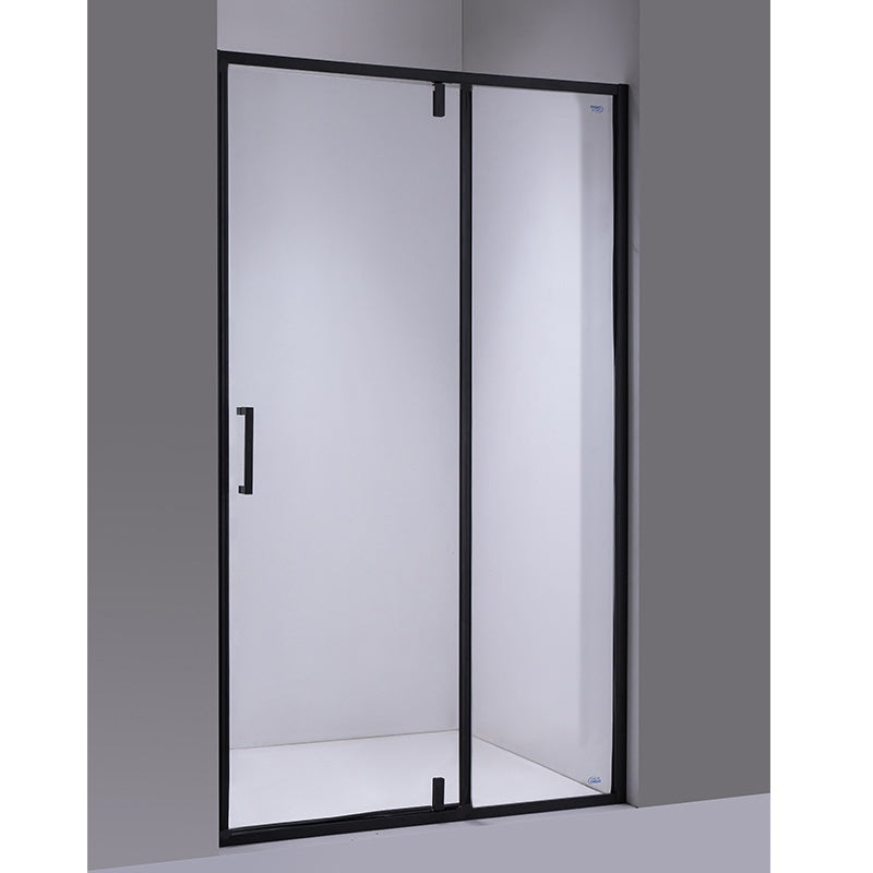 DRZWI PRYSZNICOWE UCHYLNE SH08E DO WNĘKI CZARNE 120 CM 6 MM SH08E-BL-120