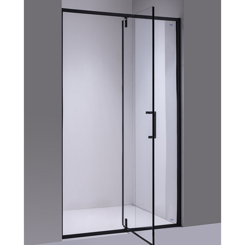 DRZWI PRYSZNICOWE UCHYLNE SH08E DO WNĘKI CZARNE 120 CM 6 MM SH08E-BL-120