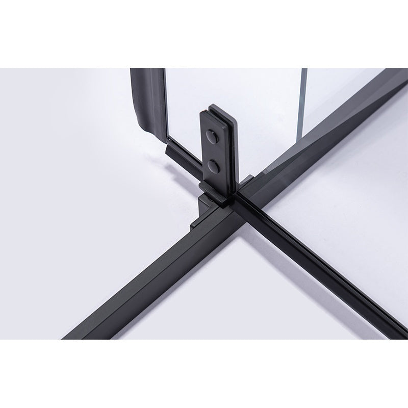 DRZWI PYSZNICOWE UCHYLNE SH08A DO WNĘKI CZARNE 80 CM 6 MM SH08A-BL-80