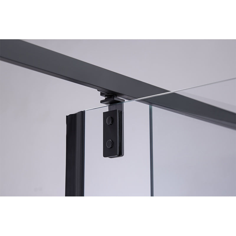 DRZWI PYSZNICOWE UCHYLNE SH08A DO WNĘKI CZARNE 80 CM 6 MM SH08A-BL-80