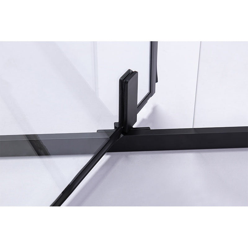 DRZWI PYSZNICOWE UCHYLNE SH08A DO WNĘKI CZARNE 80 CM 6 MM SH08A-BL-80