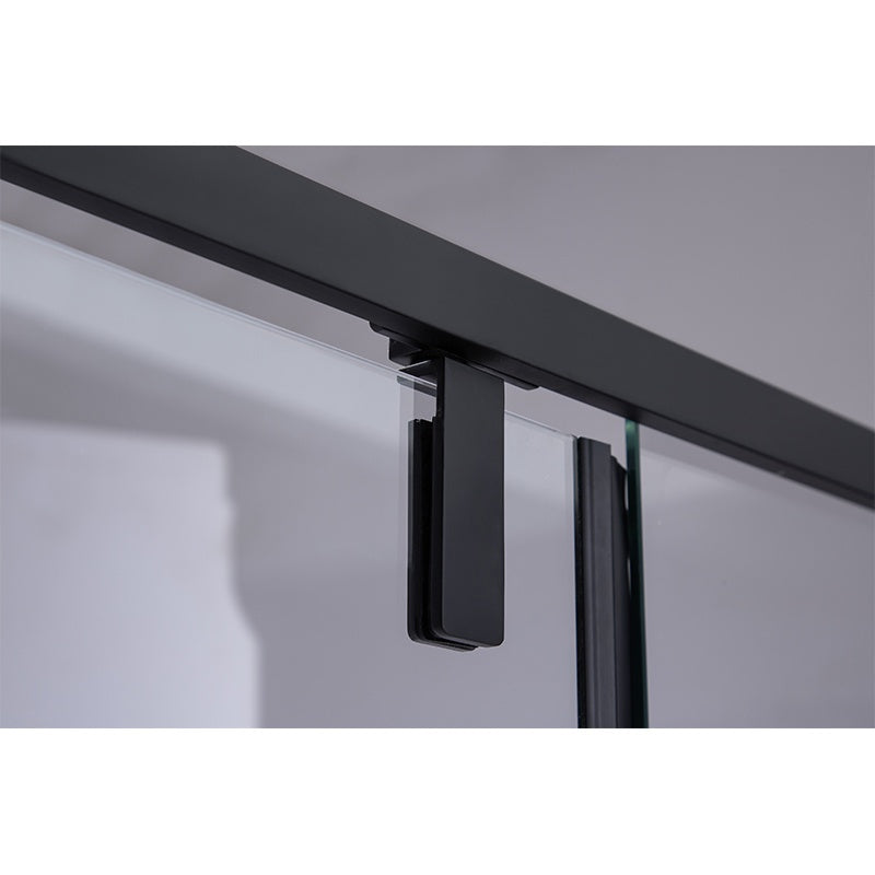 DRZWI PRYSZNICOWE UCHYLNE SH08B DO WNĘKI CZARNE 90 CM 6 MM SH08B-BL-90