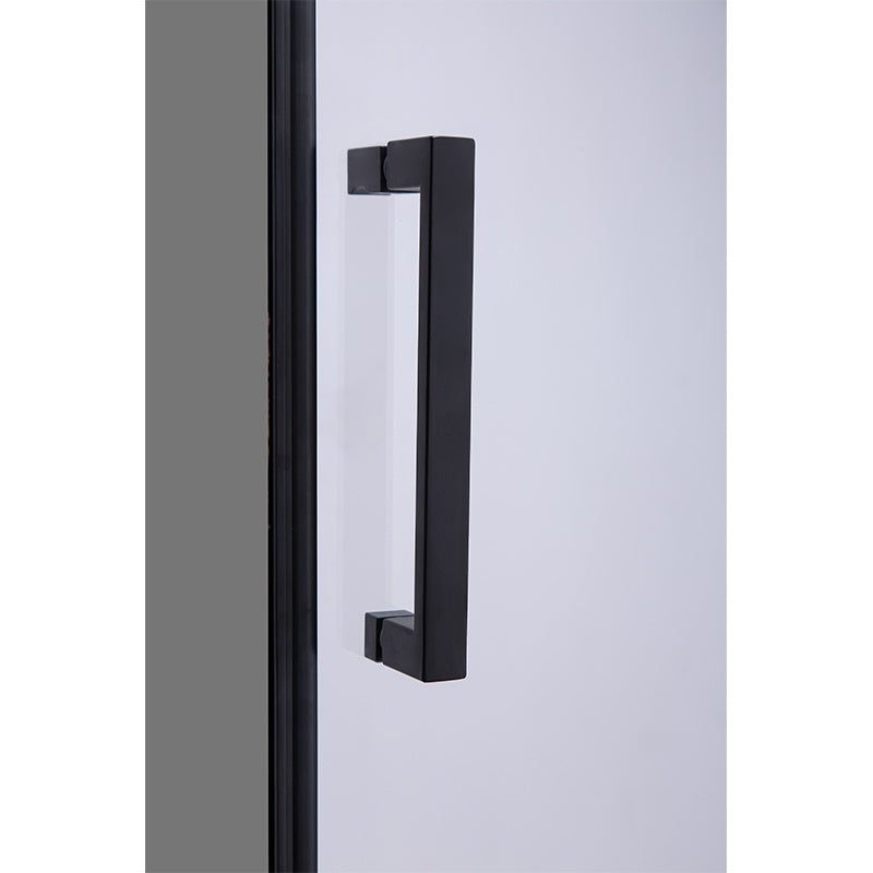 DRZWI PRYSZNICOWE UCHYLNE SH08B DO WNĘKI CZARNE 90 CM 6 MM SH08B-BL-90