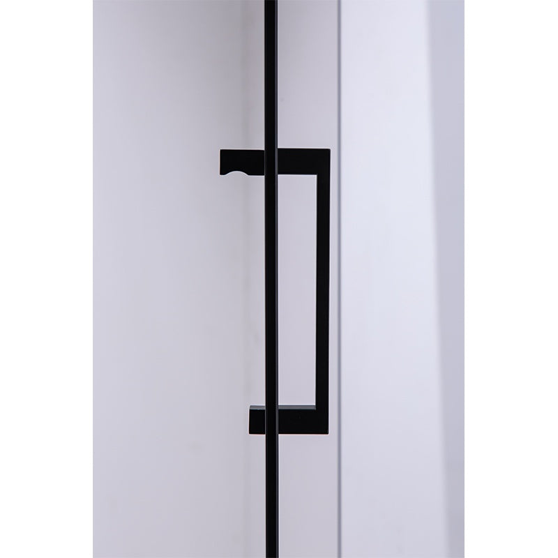 DRZWI PRYSZNICOWE UCHYLNE SH08B DO WNĘKI CZARNE 90 CM 6 MM SH08B-BL-90