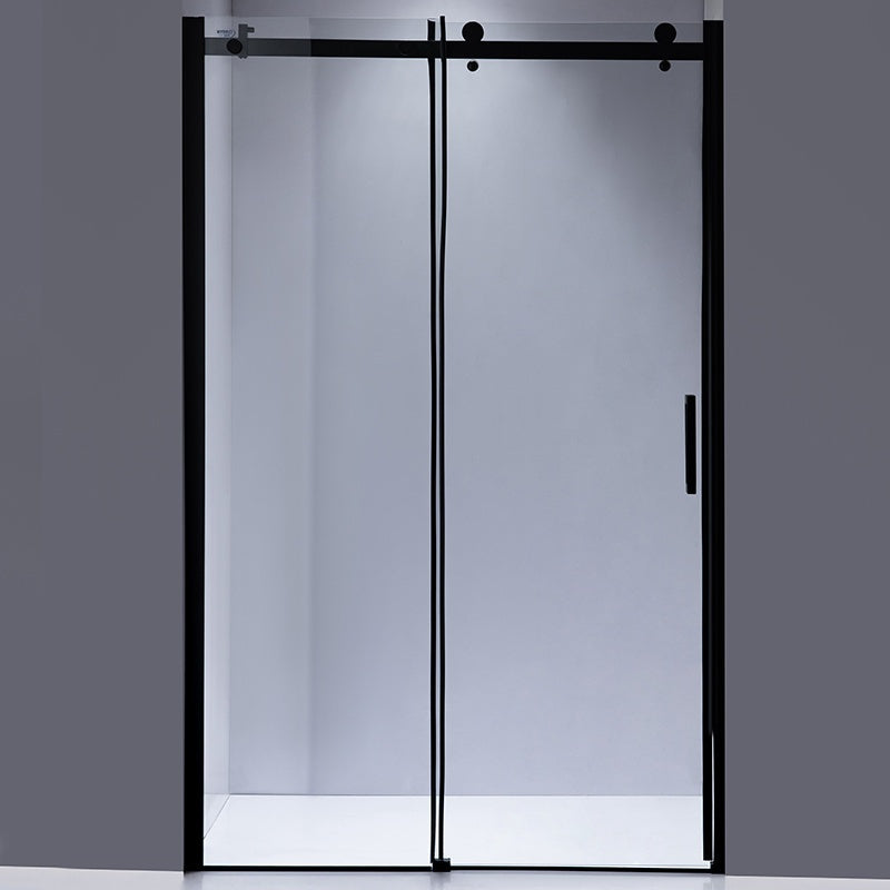 DRZWI PRYSZNICOWE Z BRODZIKIEM SH03D/ST06C CZARNE/BIAŁY 115-120/120x100 CM SH03D-BL+ST06C-WH