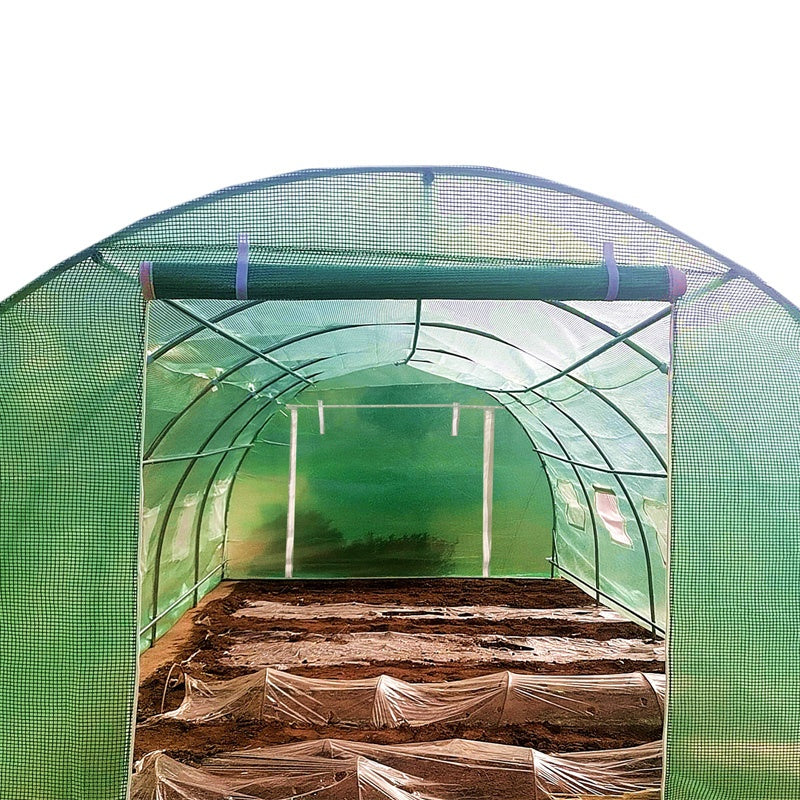 FOLIA ZAMIENNA NA TUNEL OGRODOWY TF07G ZIELONY 6x3 M2 PODWÓJNE DRZWI PTF07G-6X3-GREEN-2D