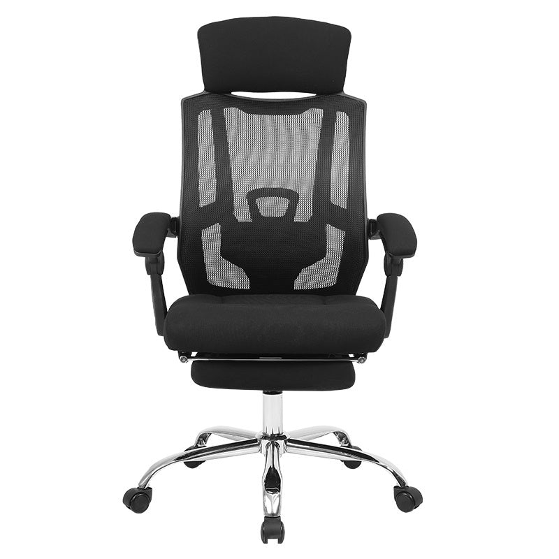 FOTEL BIUROWY OBROTOWY GLOW CZARNY PODSTAWA CHROM GLOW-BL