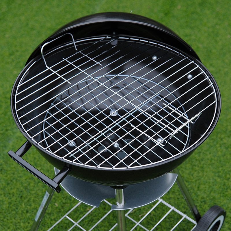 GRILL OGRODOWY WĘGLOWY Z POKRYWĄ OKRĄGŁY VL16 CZARNY VL16-BLACK